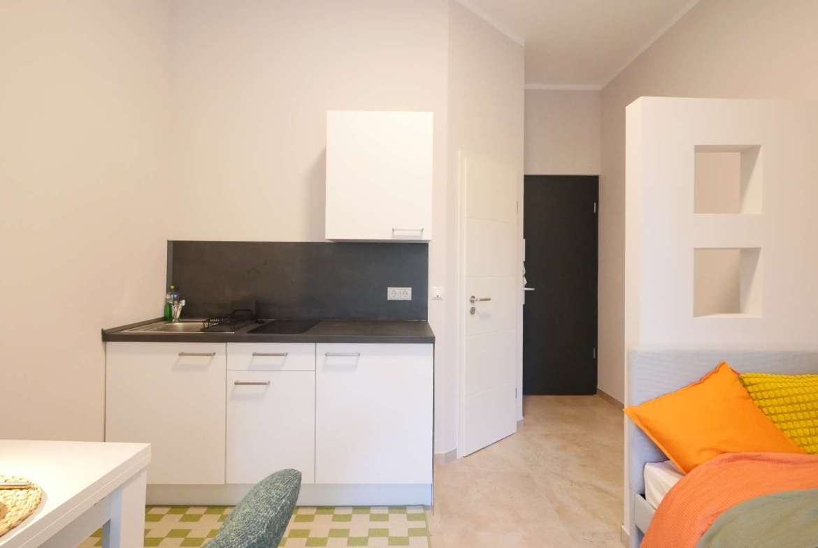 Wohn-/Schlafzimmer mit offener Küche