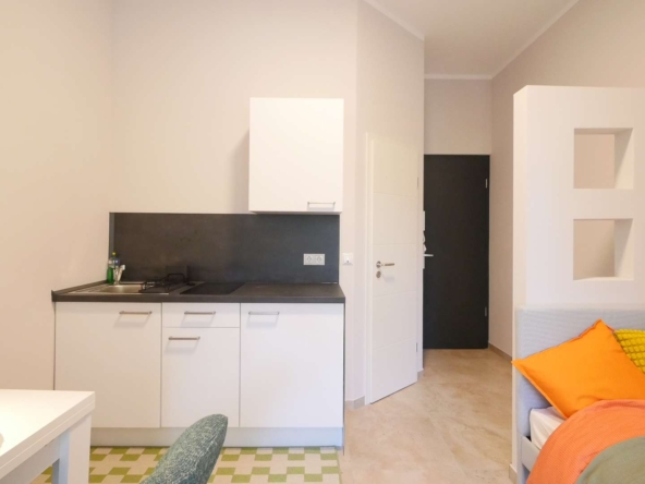 Wohn-/Schlafzimmer mit offener Küche